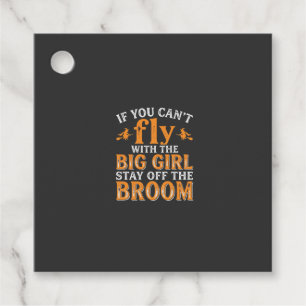 Big Girl Broom Halloween Witch Quote Favour Tags