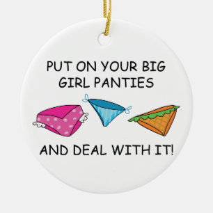 Big Girl Panties Ceramic Tree Decoration