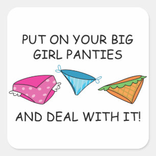 Big Girl Panties Square Sticker
