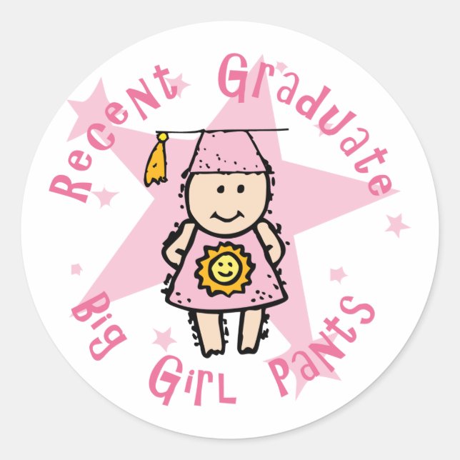 Big Girl Pants Classic Round Sticker (Front)