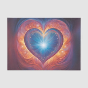Big Glowing Heart Decoupage Tissue Paper