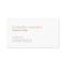 Big Gold Hello Simply Stated Business Card