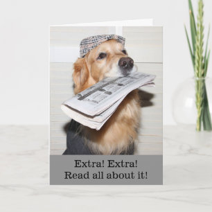 Big Golden News Congratulations Card