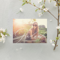 Big Graduate Script Photo Graduation Invitation