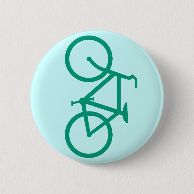 Big Green Bicycle 6 Cm Round Badge (Front)