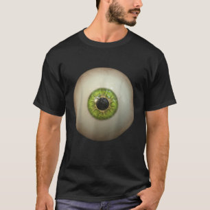 Big Green Eyeball Creepy Funny Lazy Easy Halloween T-Shirt