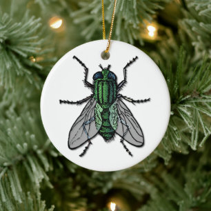 Big Green Fly Ceramic Tree Decoration