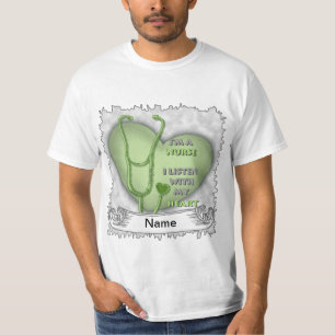 Big green heart nurse  T-Shirt