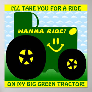 BIG GREEN TRACTOR POSTER