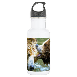 Big Grizzly Bear Kiss 532 Ml Water Bottle
