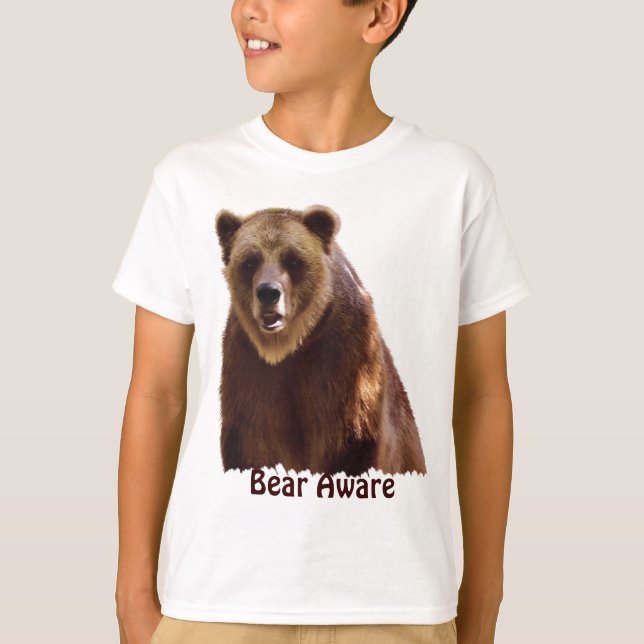 Big Grizzly Bear Wildlife Art Gift T-Shirt (Front)