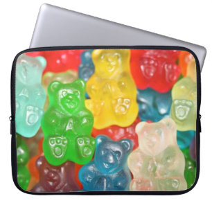 Big gummy bears pattern for big & small,candy,fun, laptop sleeve