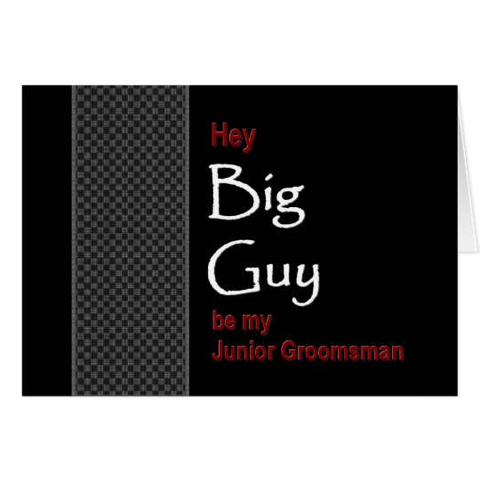 BIG GUY Junior Groomsman Wedding Invitation