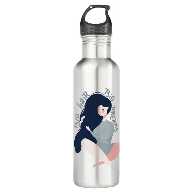Big Hair Big Dreams 710 Ml Water Bottle (Front)