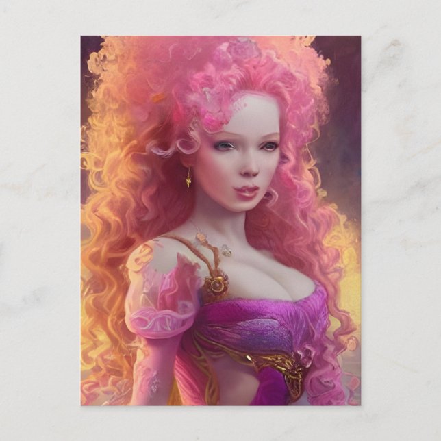 Big Hair Woman Postcard (Front)