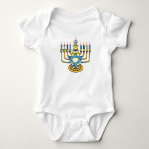 Big Happy Hanukkah Baby Bodysuit