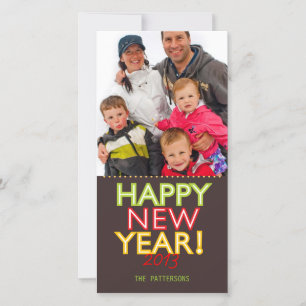 Big Happy New Year Photo Card Greeting