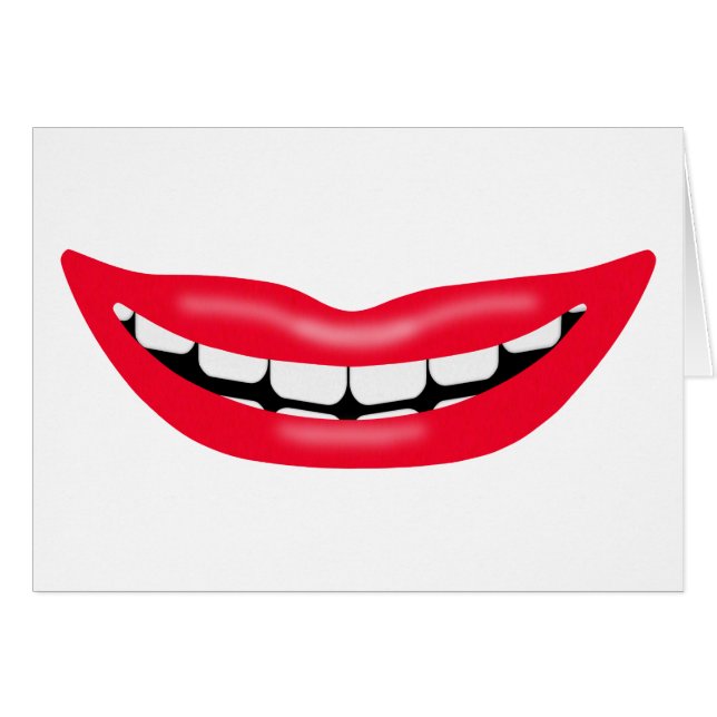 Big Happy Smiling Mouth Card (Front Horizontal)