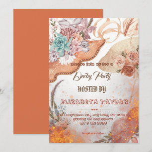 Big Hat Derby Party Invitation