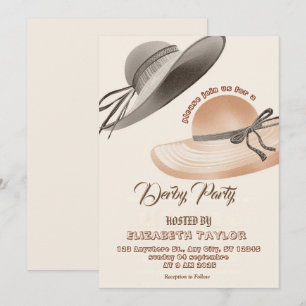 Big Hat Derby Party Invitation