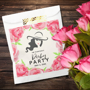 Big Hat Lady Roses Derby Favour Bags
