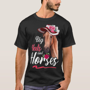 Big Hats And Horses Horse Racer Derby Fascinators T-Shirt