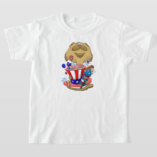 Big Head 4th of July Cat T-Shirt