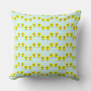 Big head chick on blue cushion
