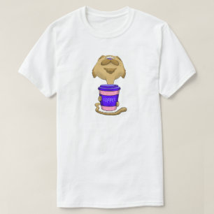 Big Head Coffee Cat T-Shirt