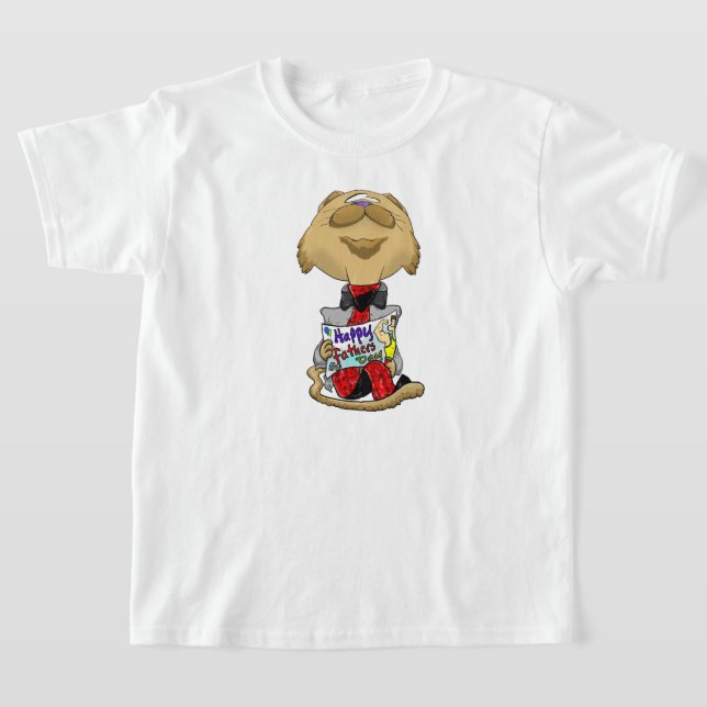 Big Head Father's Day Cat T-Shirt (Laydown)