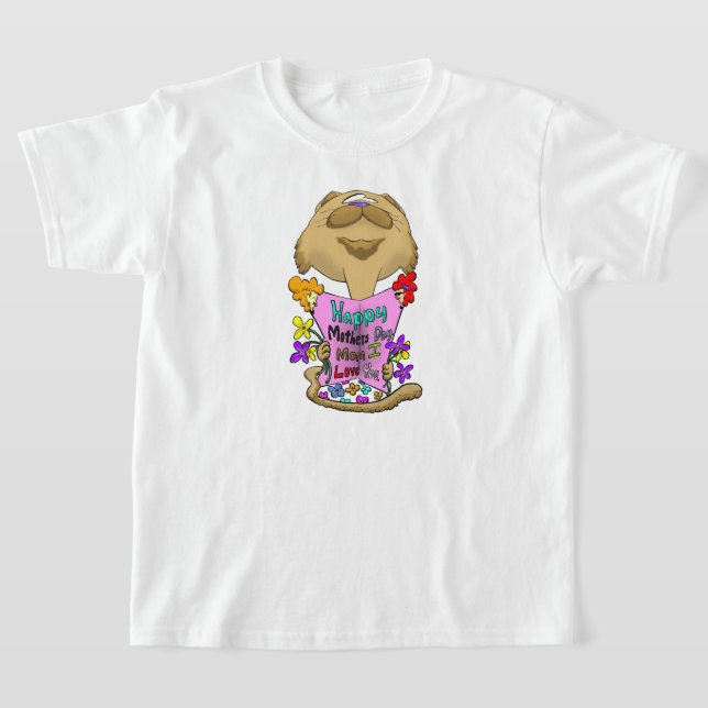Big Head Mother's Day Cat T-Shirt (Laydown)