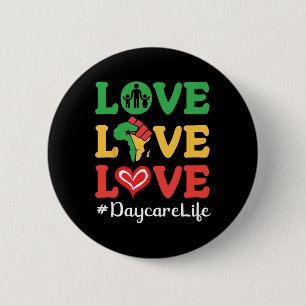 Big Heart Africa Map Raised Fist Love Love Love Da 6 Cm Round Badge