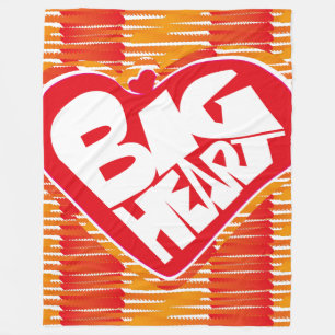 Big heart/Corazon Grande love by Masanser pixelat Fleece Blanket