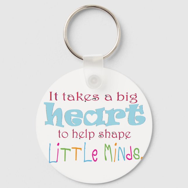 Big Heart: Counselor:Mentor:Teacher Key Ring (Front)