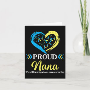 Big Heart Proud Nana Grandma World Down Syndrome A Card