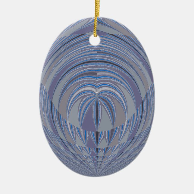 Big Heart Seamless Design Ceramic Tree Decoration (Front)