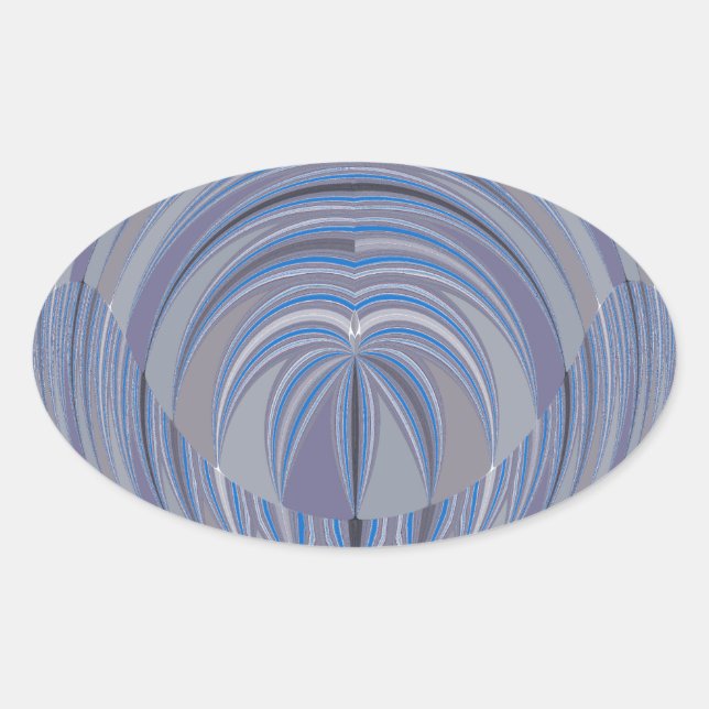 Big Heart Seamless Design Oval Sticker (Front)