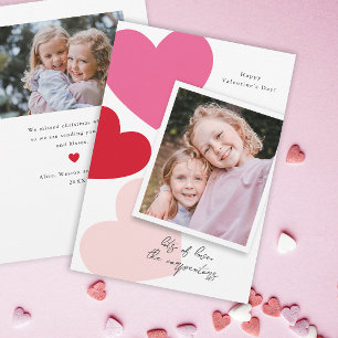 Big Hearts Photo Valentine's Holiday Card