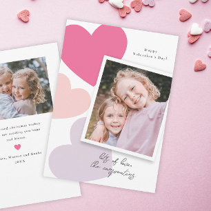 Big Hearts Photo Valentine's  Holiday Card