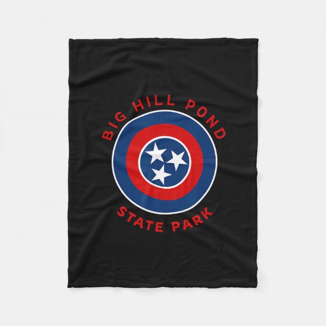 Big Hill Pond State Park Tennessee Flag Tn Vacatio Fleece Blanket (Front)