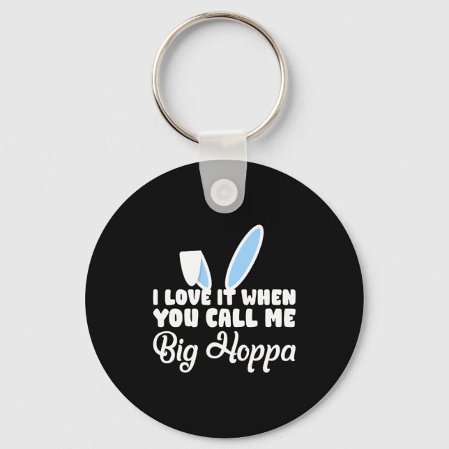 Big Hoppa Bunny Easter Day Theme  Key Ring (Front)