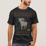 Big Horn Mountain Sheep Hunting Christmas Ugly T-Shirt<br><div class="desc">Makes a great Christmas gift idea.</div>