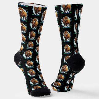 big horned bison socks