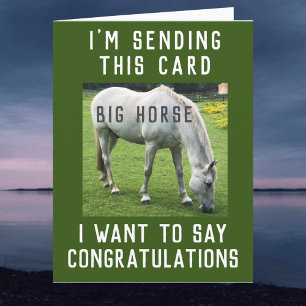Big Horse Congratulations Card