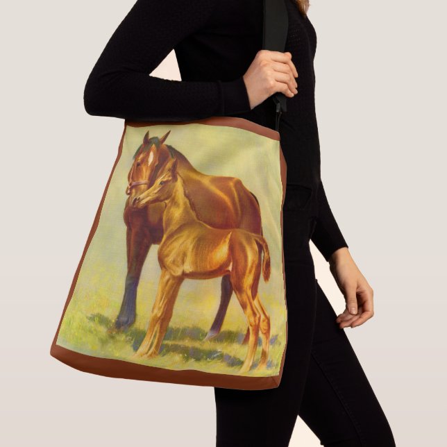big horse little horse print crossbody bag (Close Up)