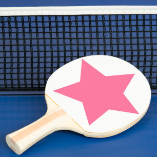 Big Hot Pink Star Ping Pong Paddle