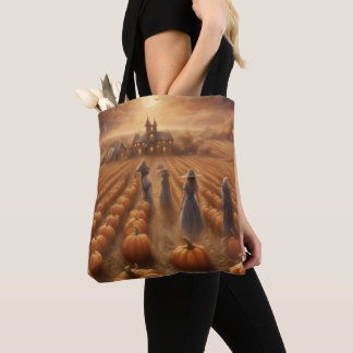 Big House in the Pumpkin Patch Halloween Fall gift Tote Bag