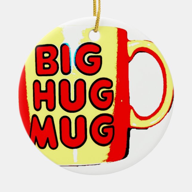 Big Hug Mug Ceramic Tree Decoration (Front)