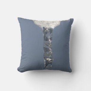 Big Icicle In Blue Sky Throw Pillow