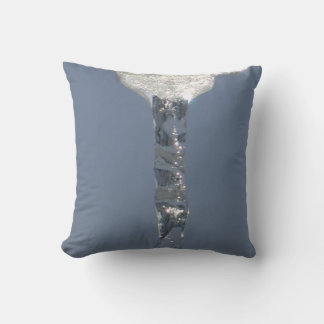 Big Icicle In Blue Sky Throw Pillow